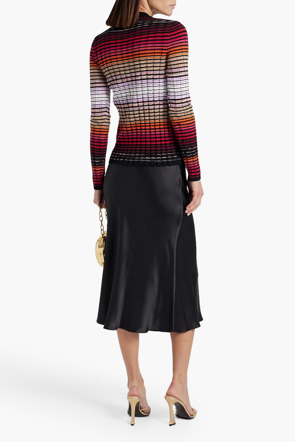 MISSONI Striped ribbed cotton-blend cardigan