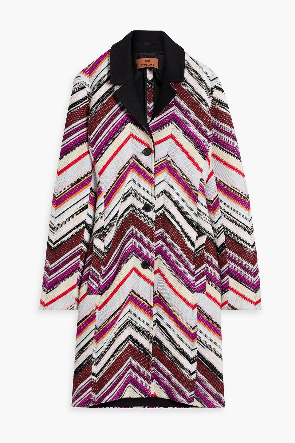 Missoni Wool Coat In Magenta