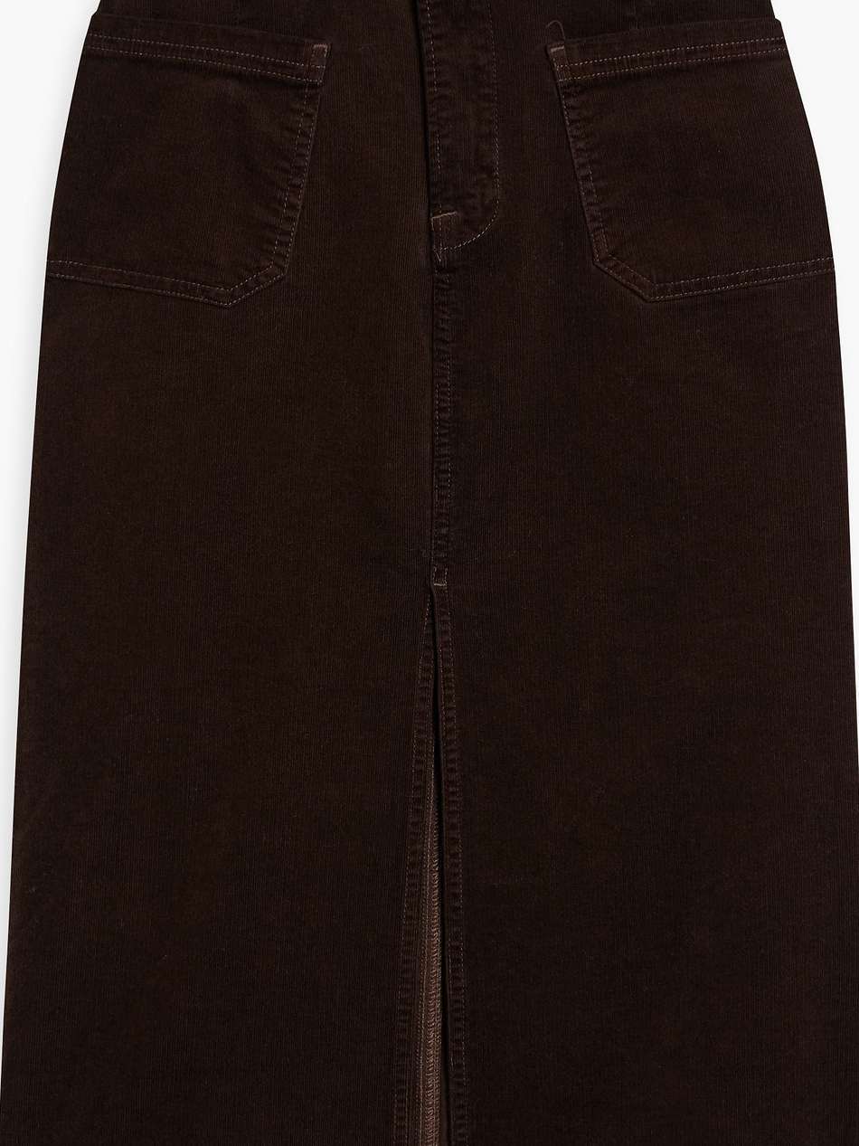 cotton-blend corduroy skirt