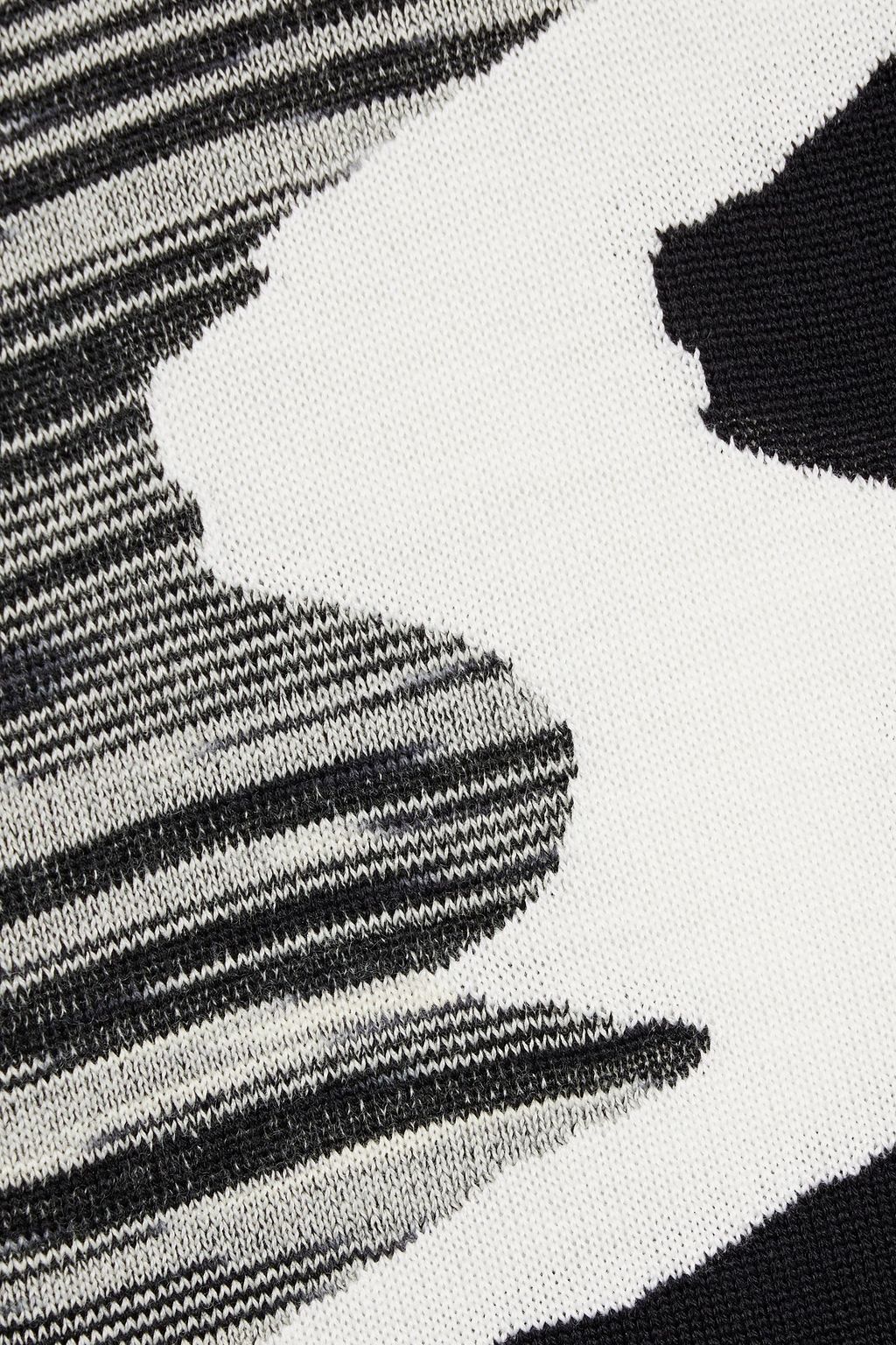 MISSONI Space-dyed intarsia wool cardigan