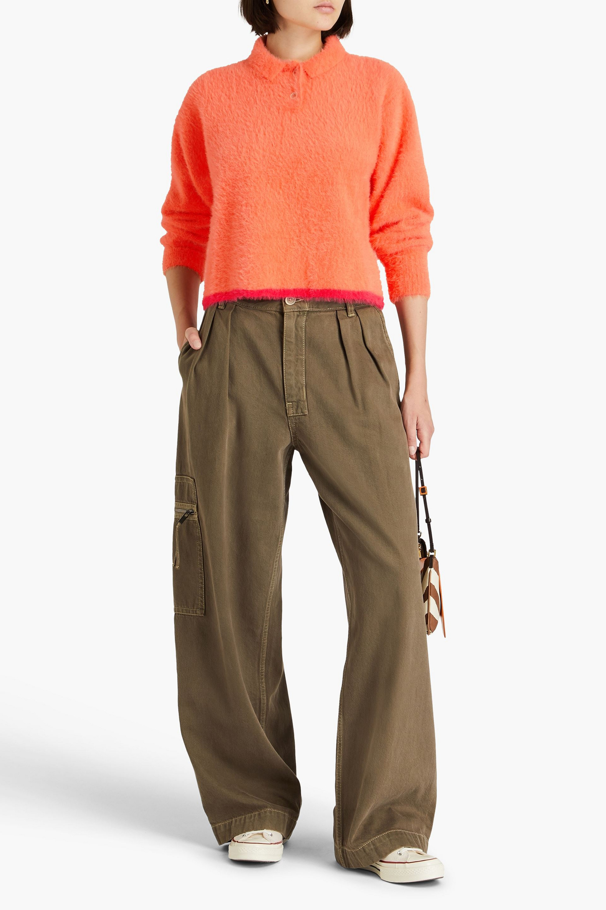 Jacquemus Brushed stretch-knit polo sweater