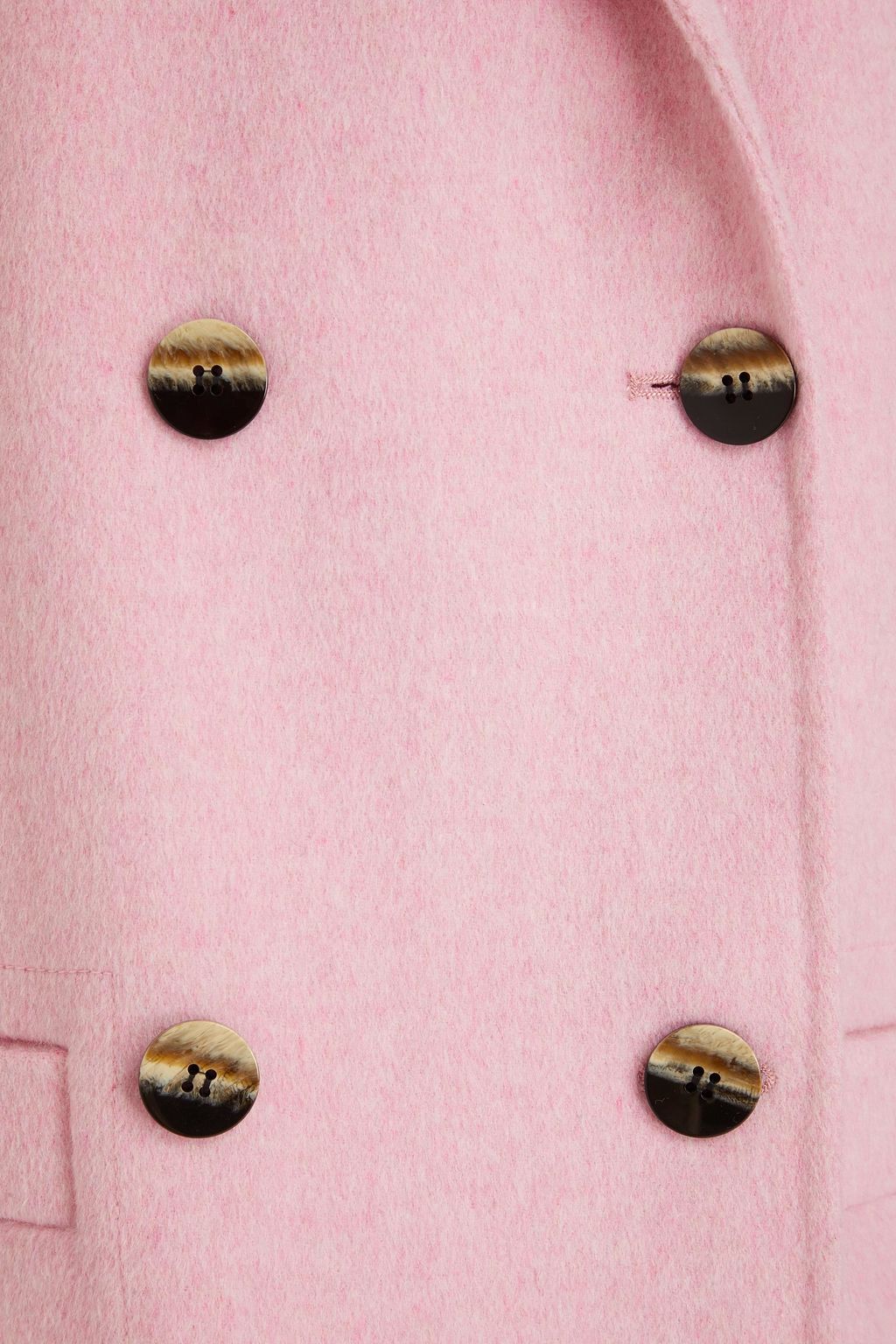 GANNI Double-breasted wool-blend felt coat