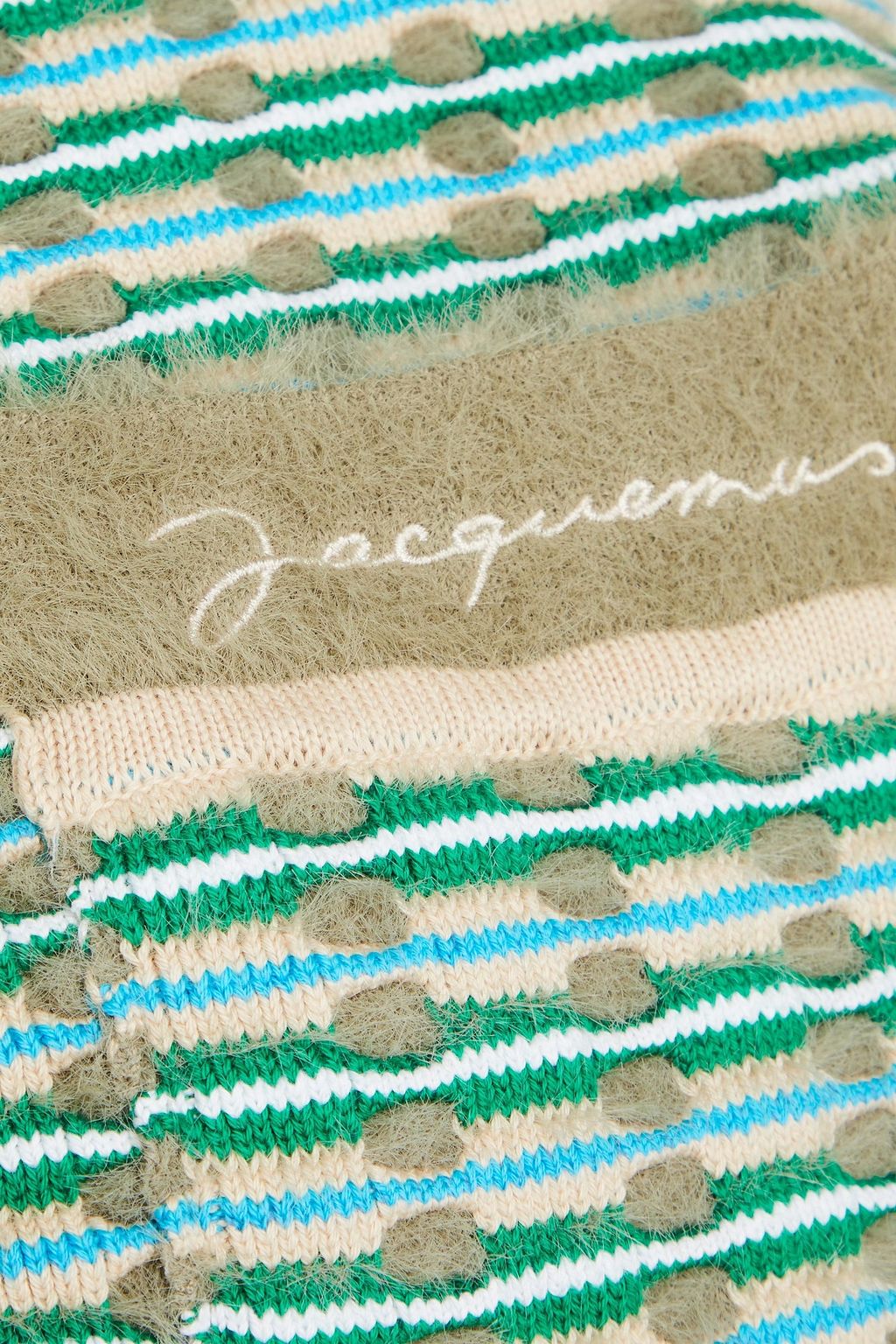 JACQUEMUS كارديغان قصير «ماسيو» مصنوع من نسيج بحبكة مفتوحة من مزيج من القطن