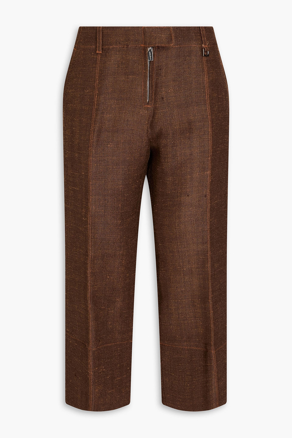 JACQUEMUS LE PANTALON AREIA CROPPED JUTE-BLEND CANVAS STRAIGHT-LEG PANTS