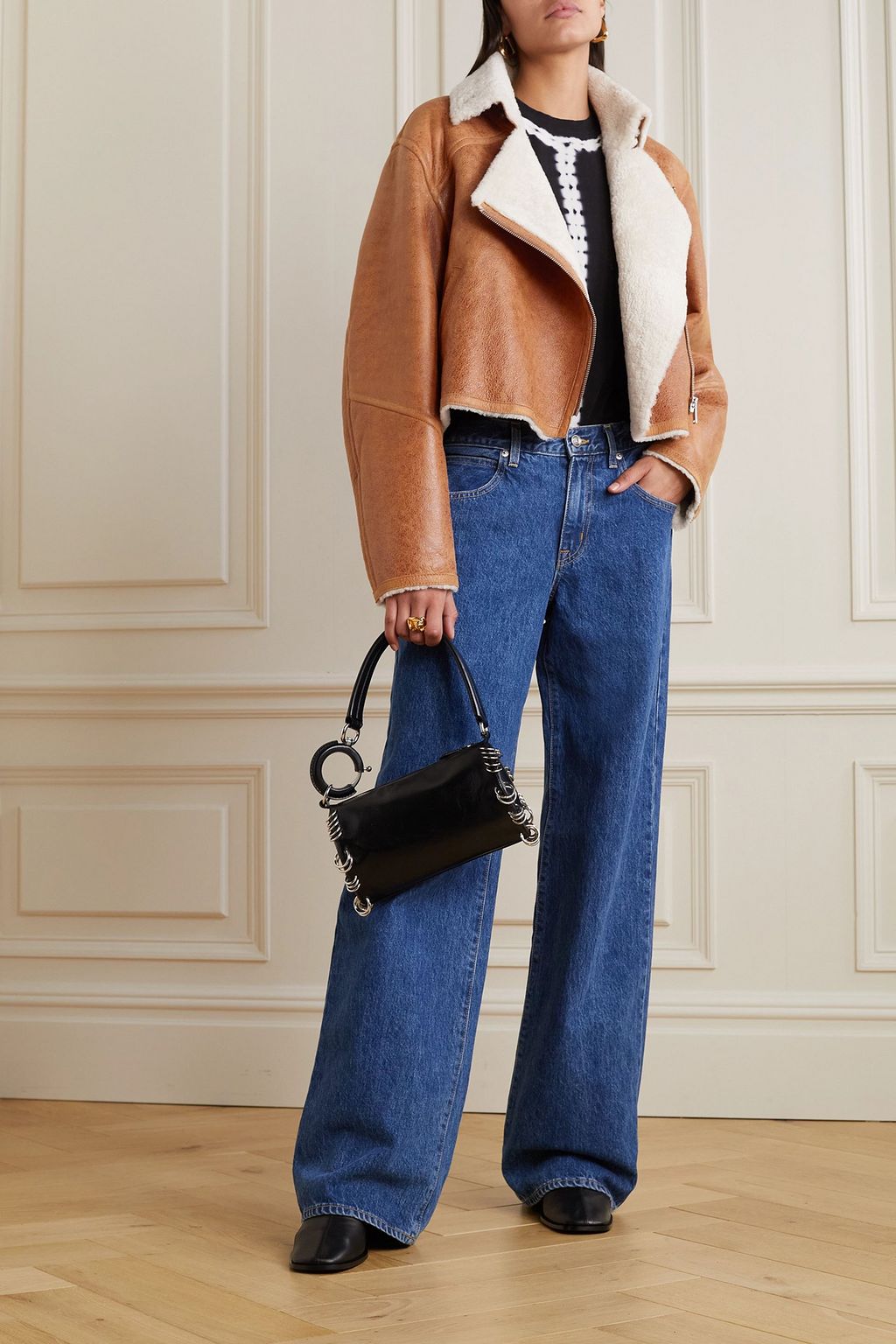 MARANT ÉTOILE Apstya cropped shearling jacket