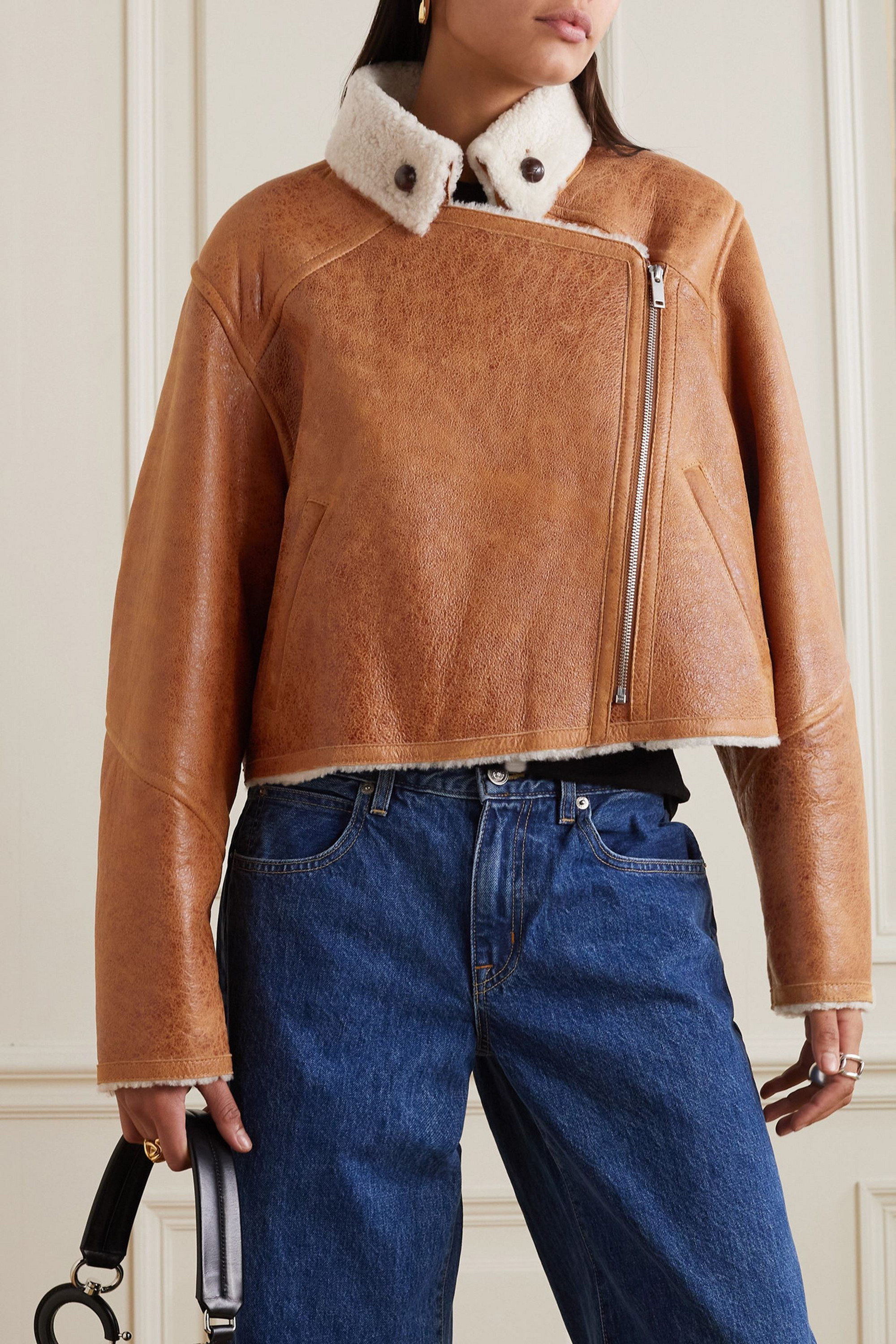 Marant Étoile Apstya cropped shearling jacket