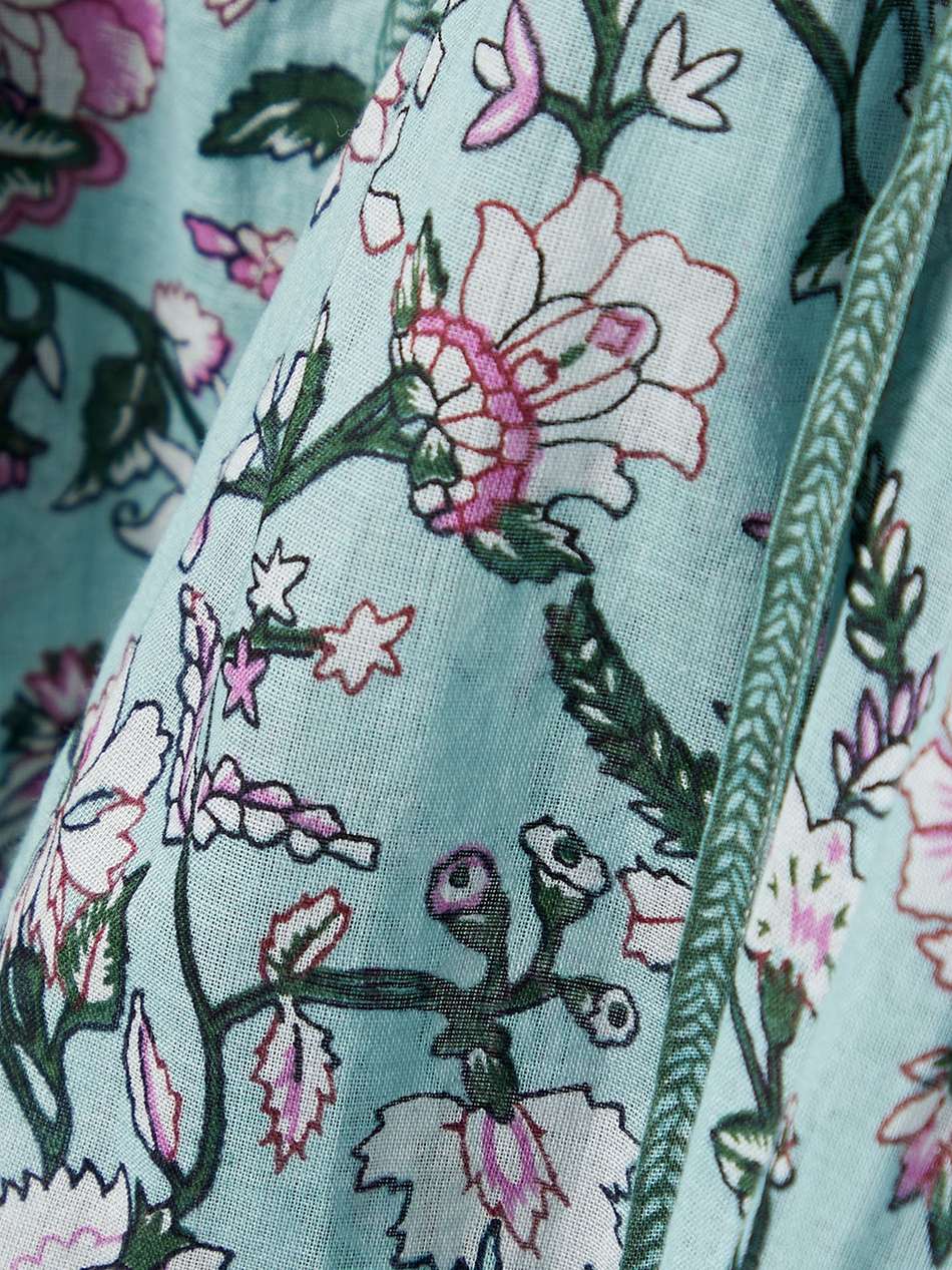 greila floral-print cotton-voile midi dress