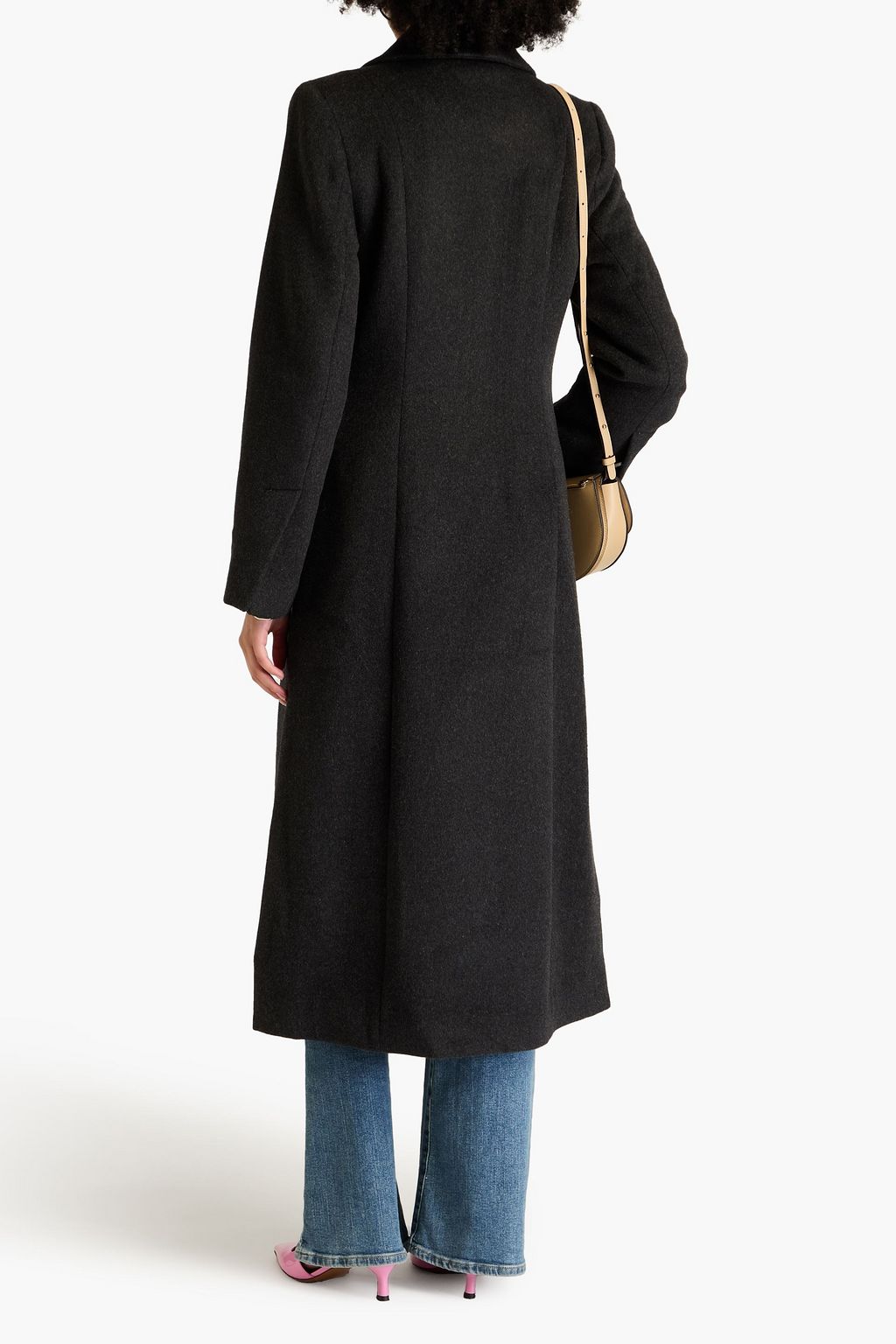 GANNI Wool-blend felt coat