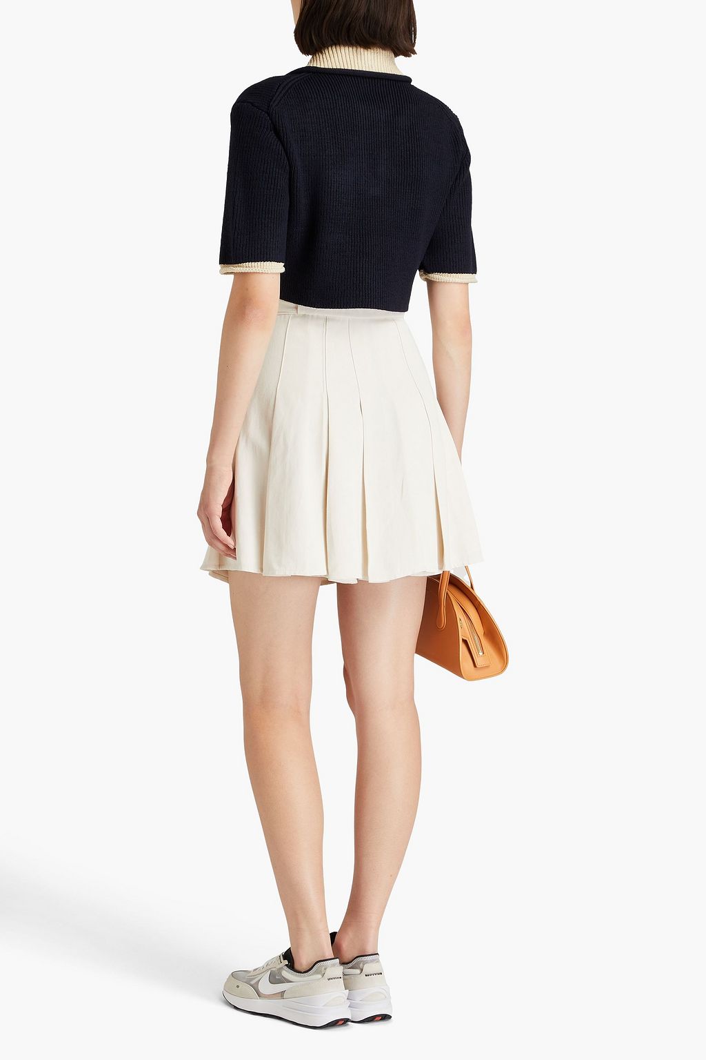 JACQUEMUS Cropped ribbed-knit polo shirt
