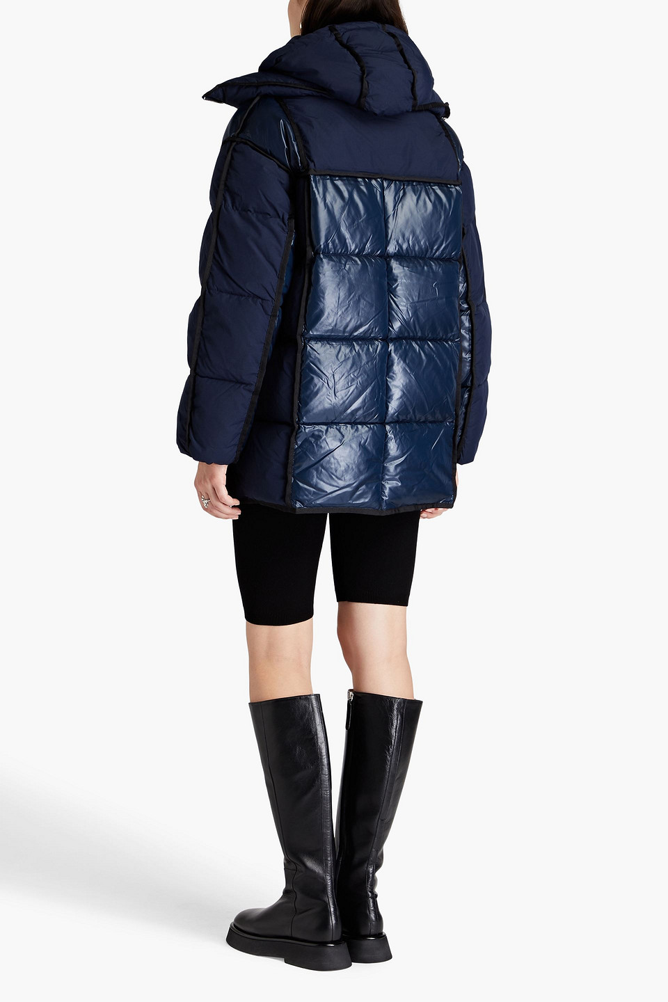  Ganni - Kapuzenjacke Aus Gestepptem Ripstop Und Shell - Blau - L/xl 