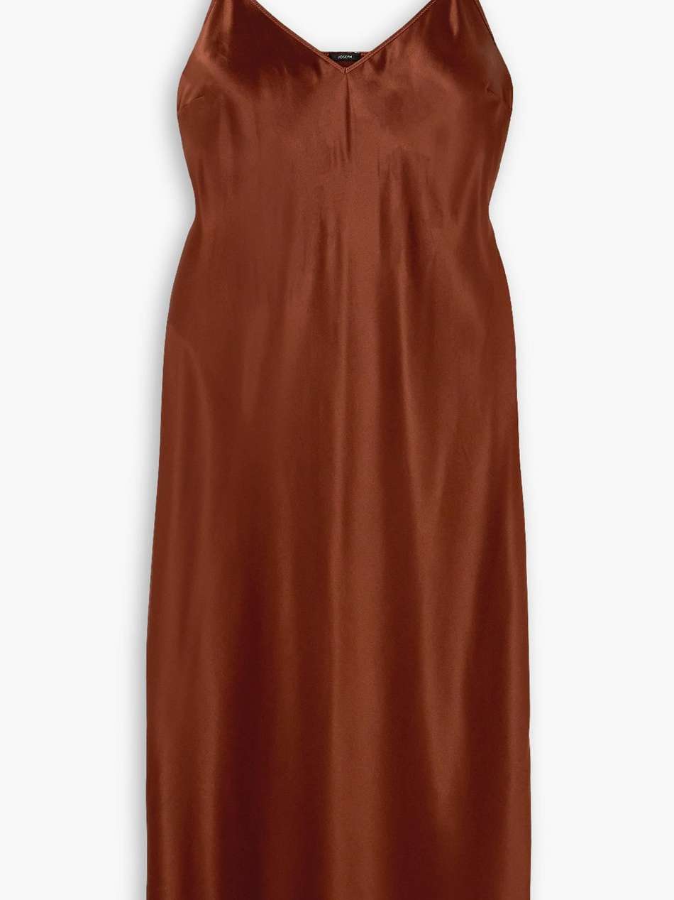 clea silk-satin midi dress