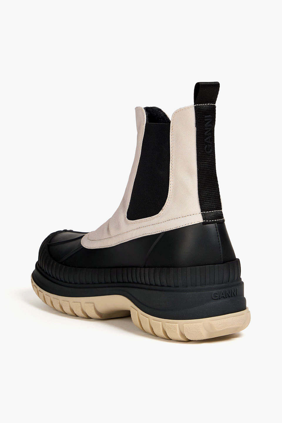  Ganni - Chelsea-boots Aus Canvas - Neutral - Eu 36 