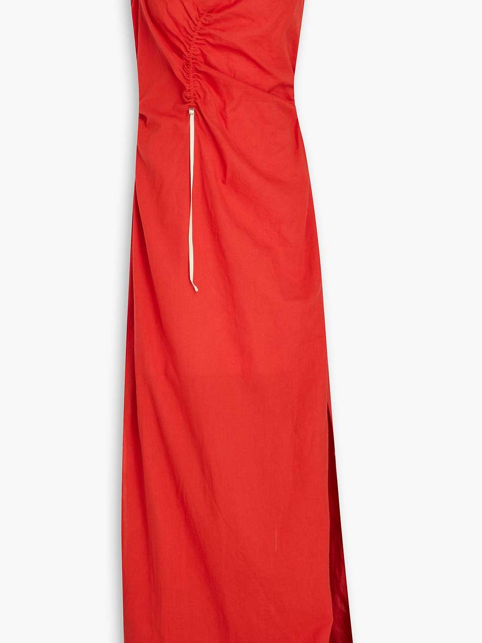 gaua ruched cotton-gauze maxi dress