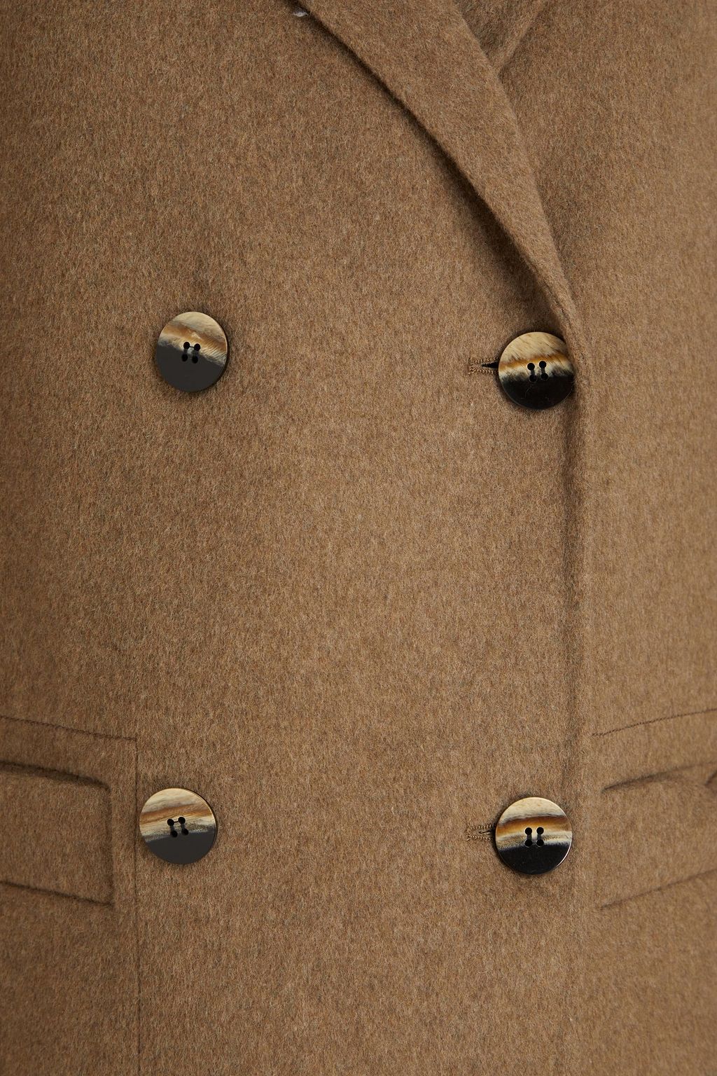 GANNI Brushed wool-blend felt coat