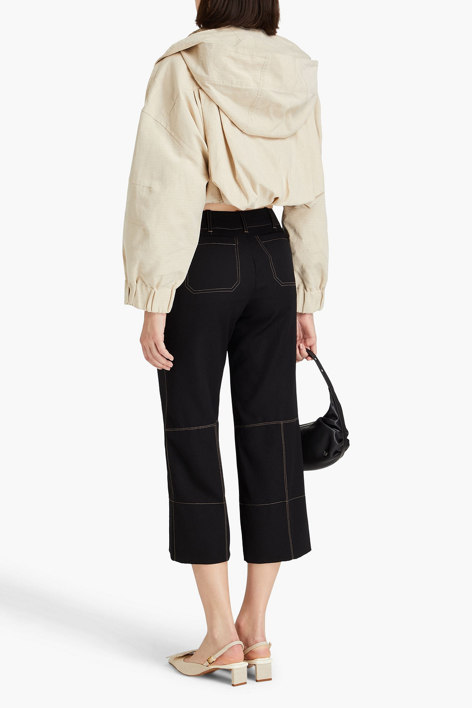 Jacquemus Black Le Raphia 'le Pantalon Areia' Trousers In Black