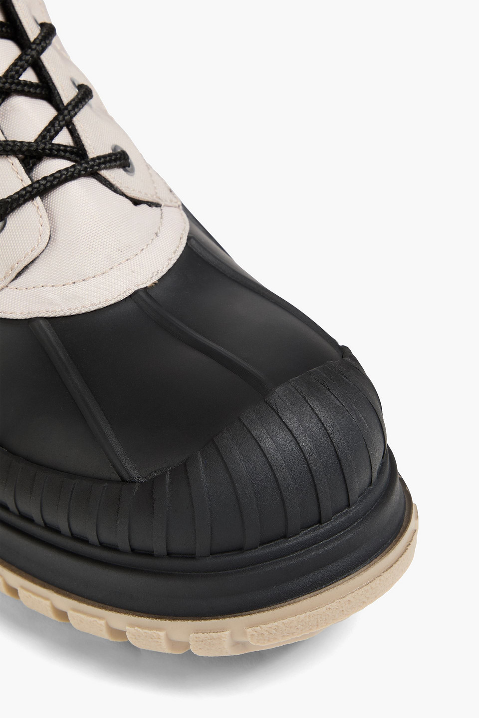 GANNI WOVEN AND RUBBER HIKING BOOTS