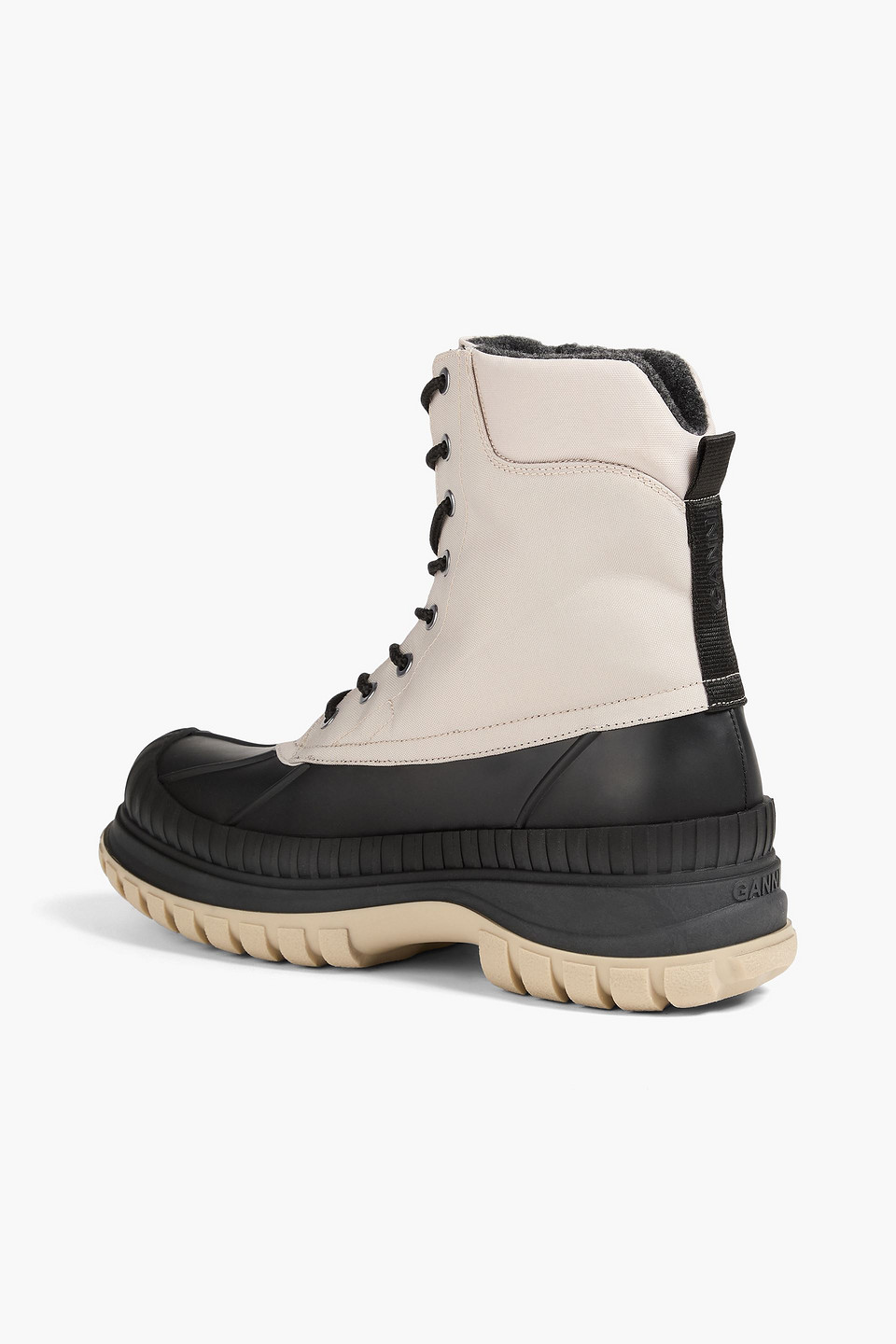 GANNI WOVEN AND RUBBER HIKING BOOTS