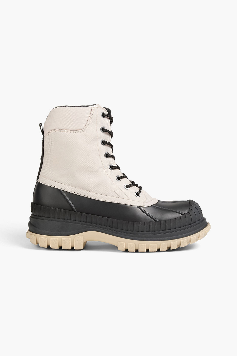 GANNI WOVEN AND RUBBER HIKING BOOTS