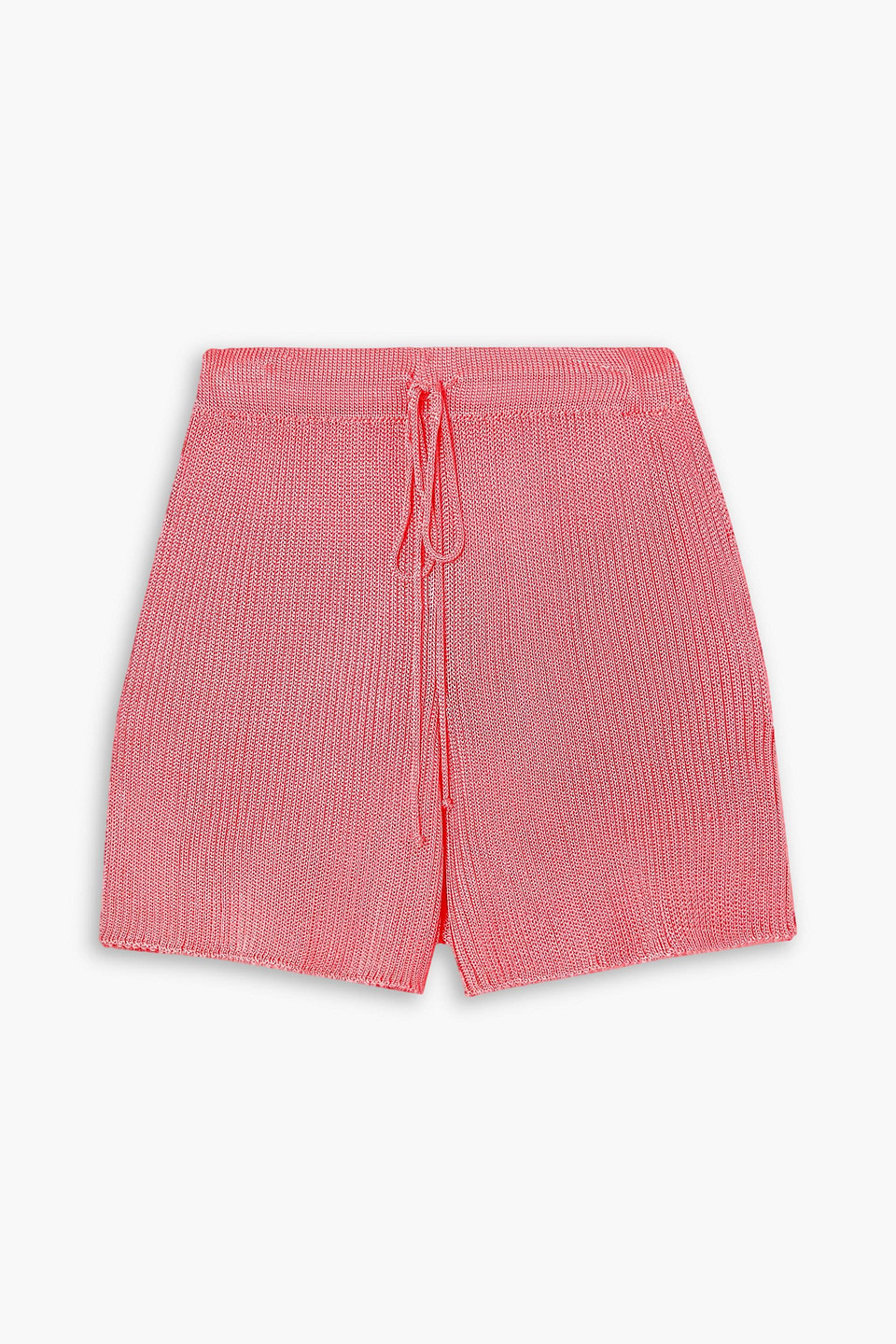 Ribbed-knit shorts