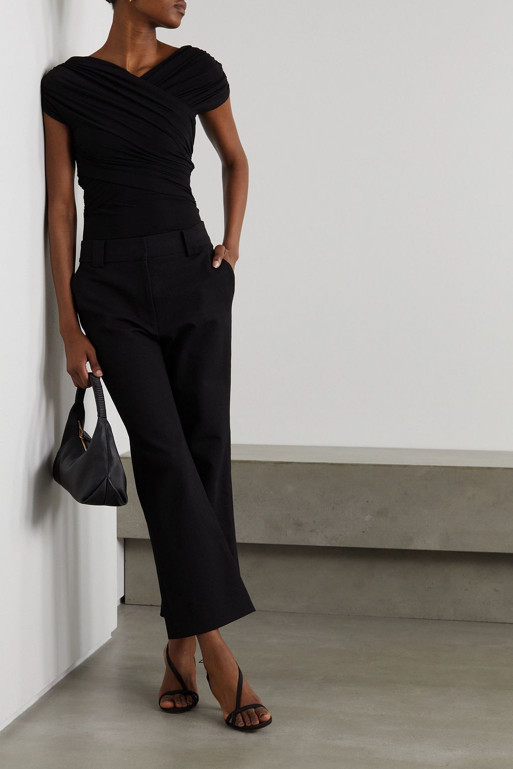 TOVE Simone cropped cotton-blend straight-leg pants
