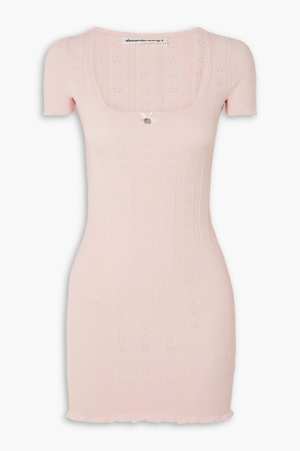 Alexander Wang T Pink Hardware Minidress In Baby Pink