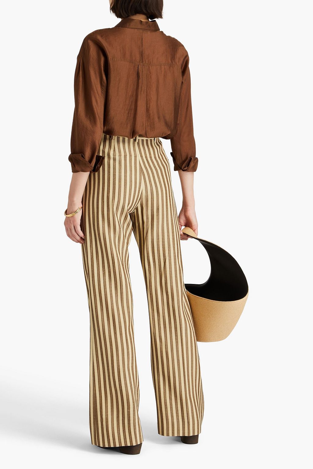JACQUEMUS Le Pantalon Sauge striped canvas wide-leg pants