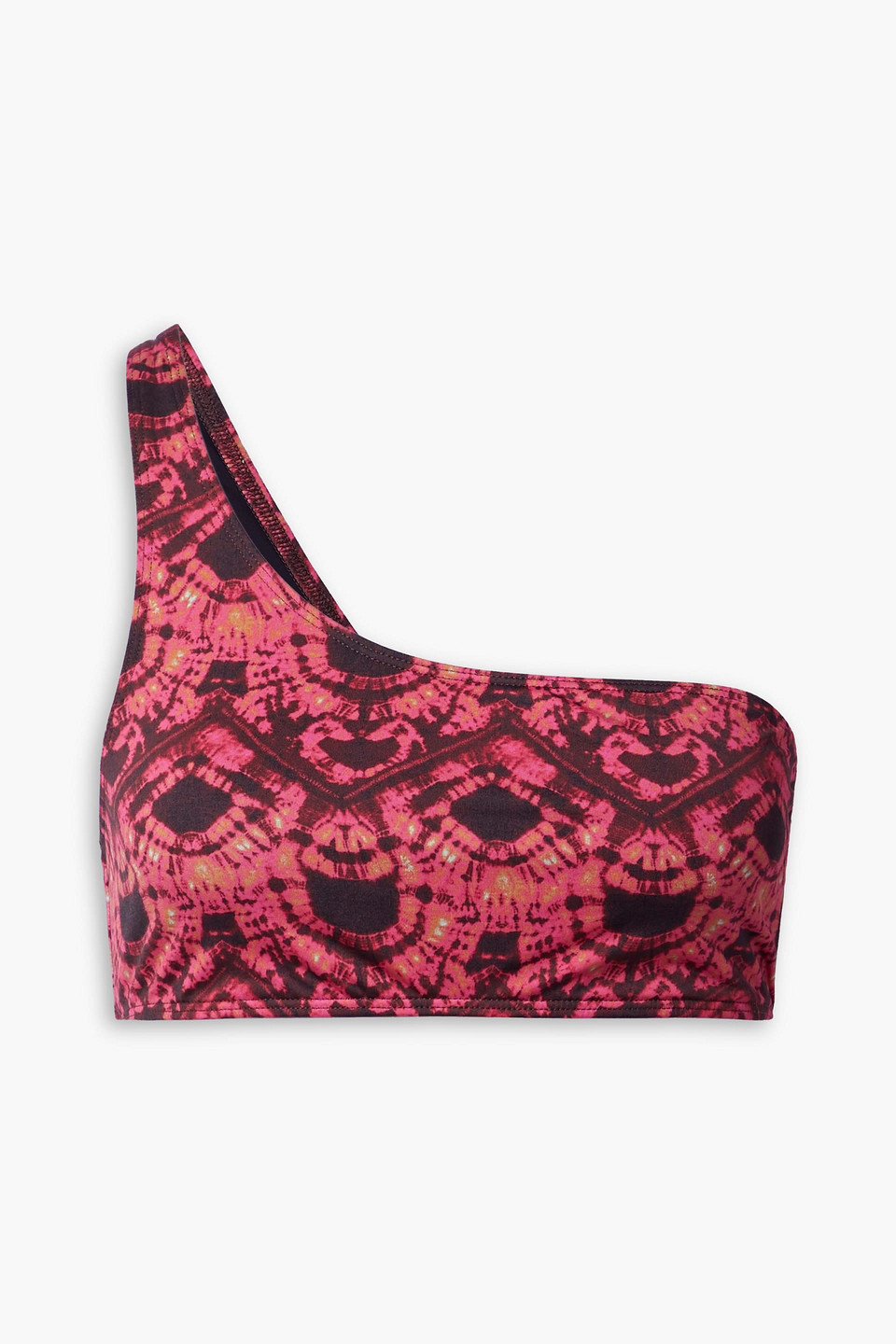 Ulla Johnson Reina One-shoulder Printed Bikini Top In Fuchsiafarben