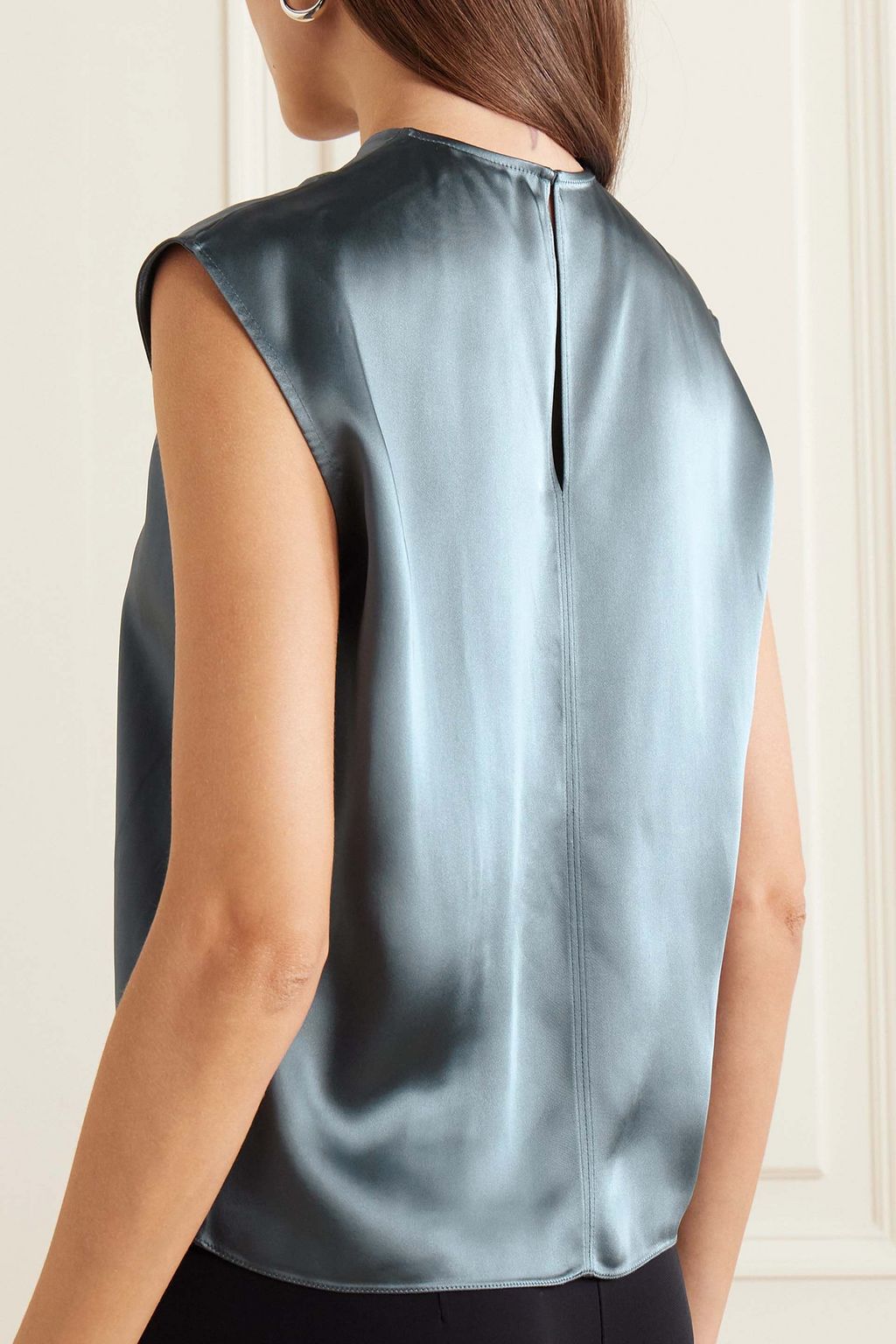 GAUCHERE Cutout satin tank