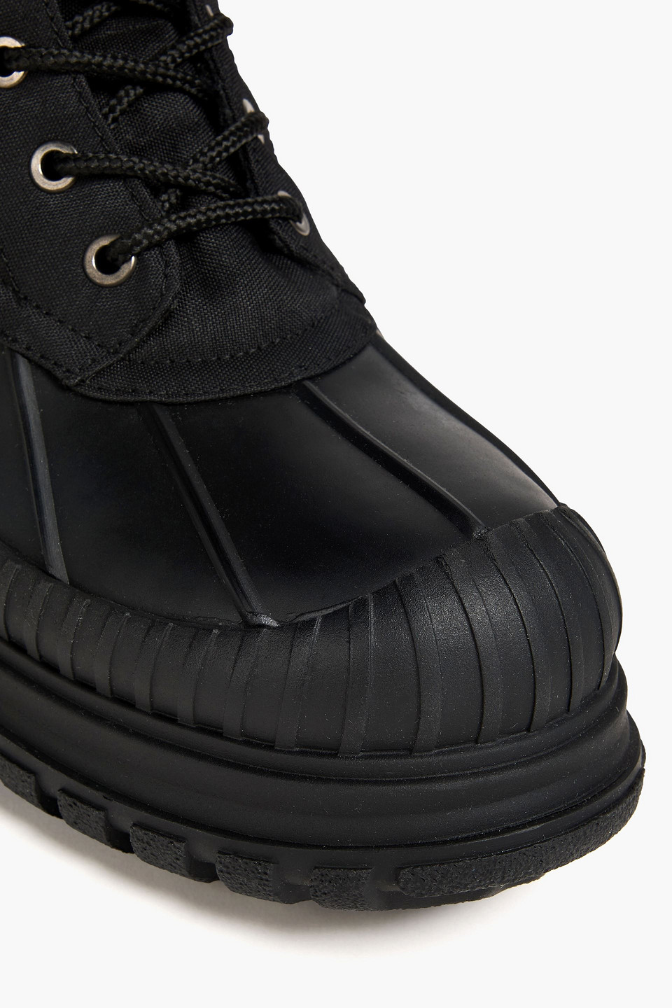 Ganni Canvas Ankle Boots In Black