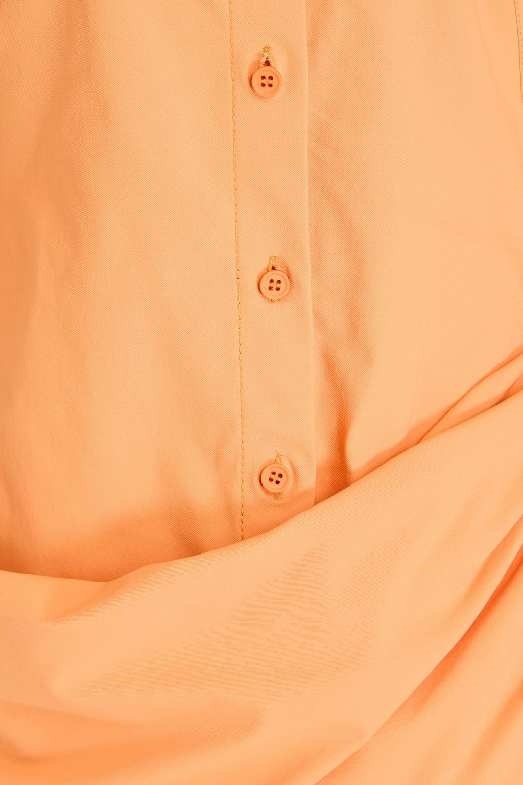 JACQUEMUS Cutout draped stretch-twill mini shirt dress