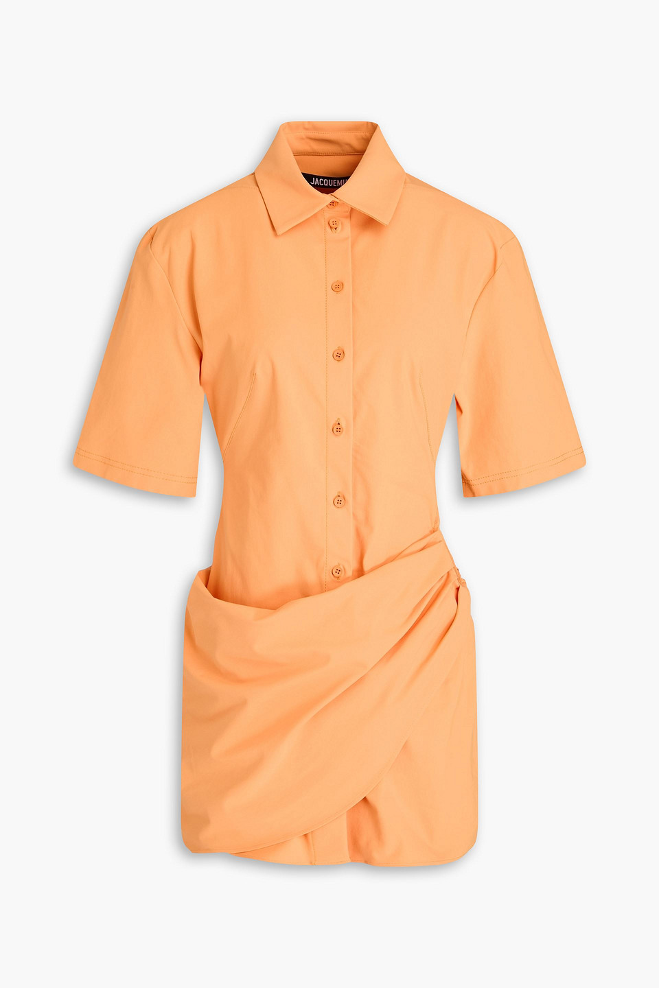 Jacquemus Orange Mini Shirt Dress La Robe Camisa In Orange
