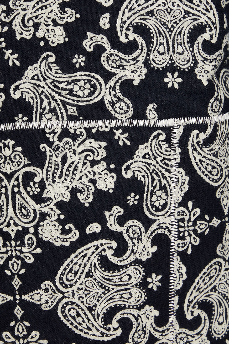 Shop Officine Generale Paisley-print Cotton-twill Jacket In Midnight Blue