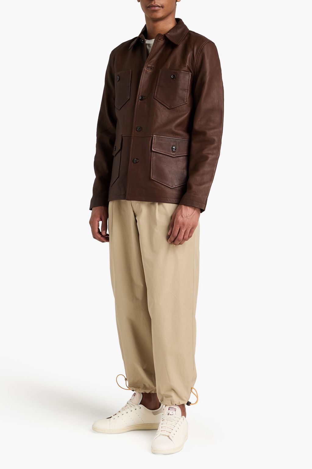 OFFICINE GÉNÉRALE Pebbled-leather jacket