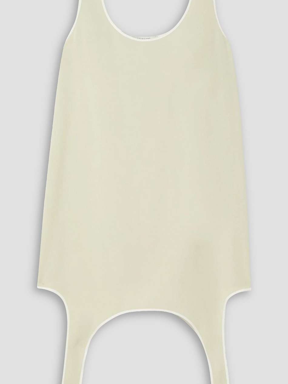 asymmetric crepe de chine dress