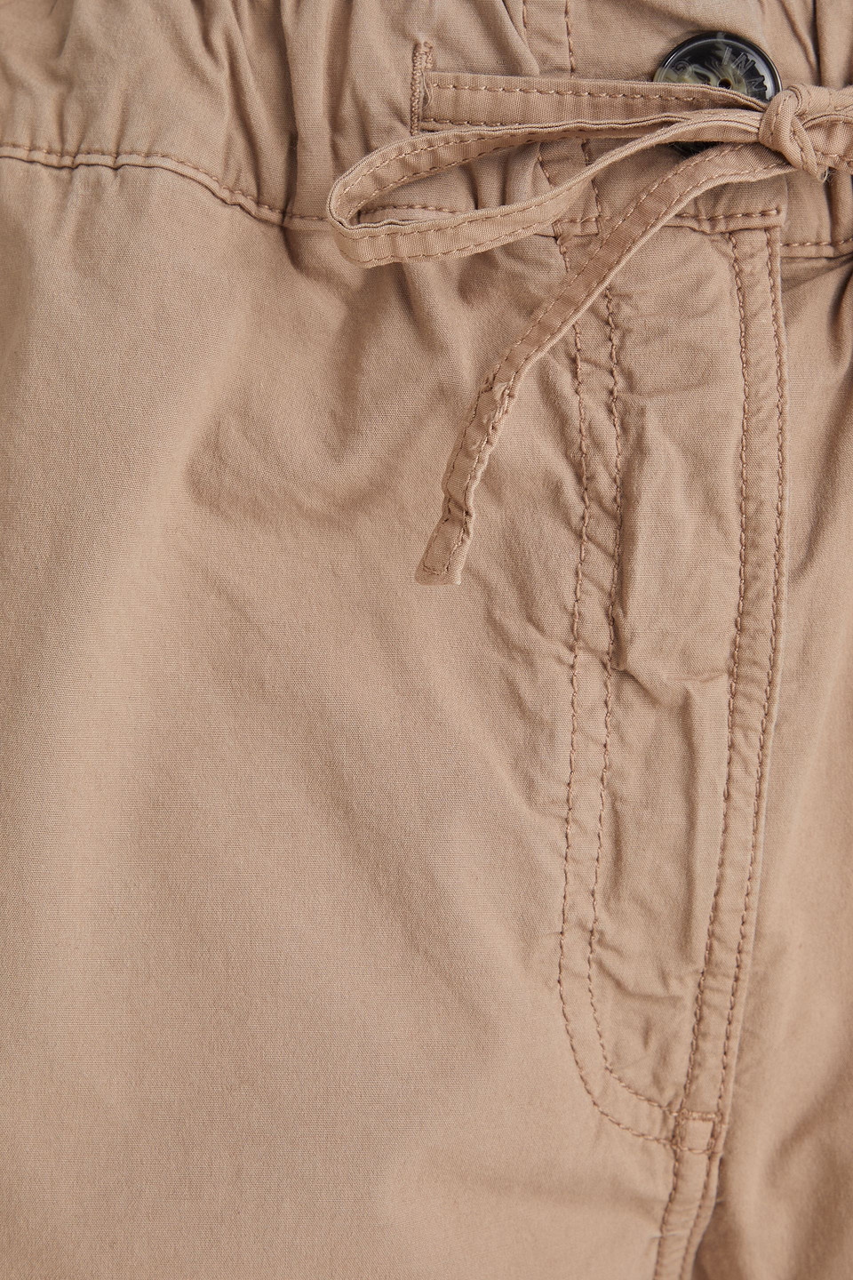 Ganni Stretch-cotton Poplin Cargo Pants In Mushroom