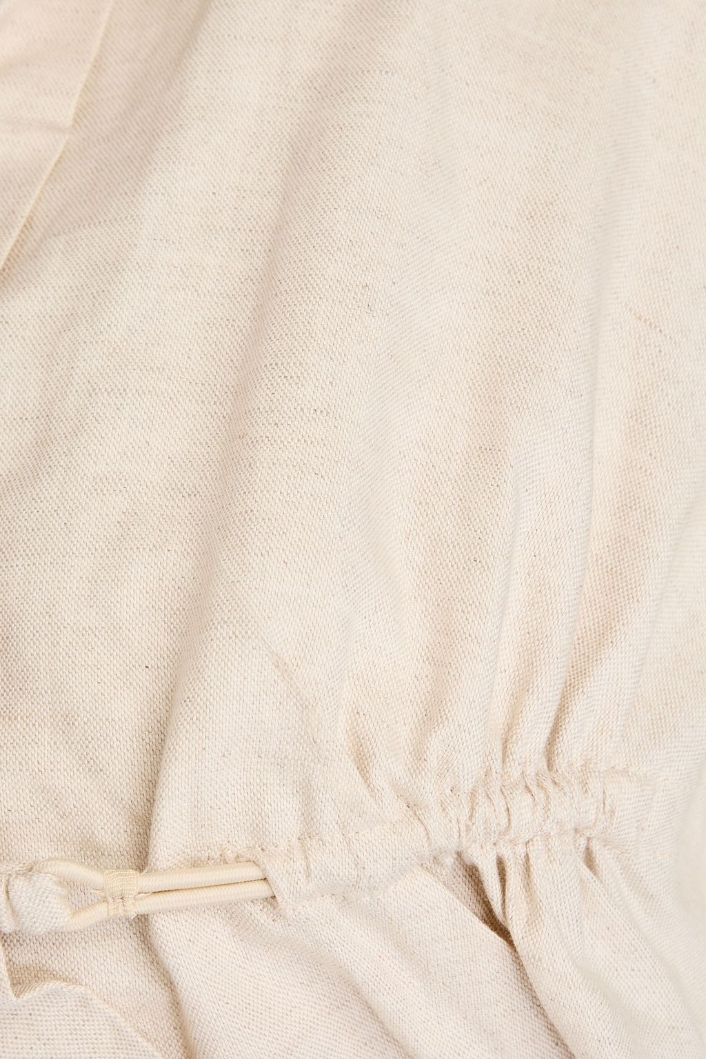 JACQUEMUS Machou cropped cotton and linen blend shirt