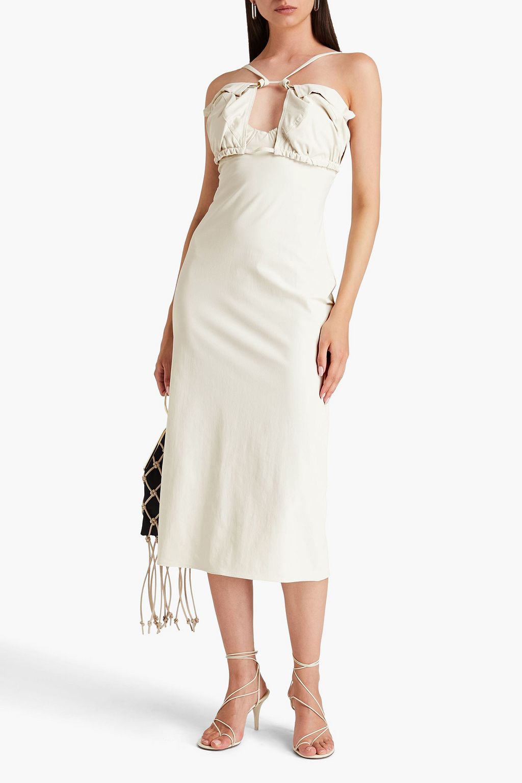 JACQUEMUS Bikini cutout stretch-twill midi dress