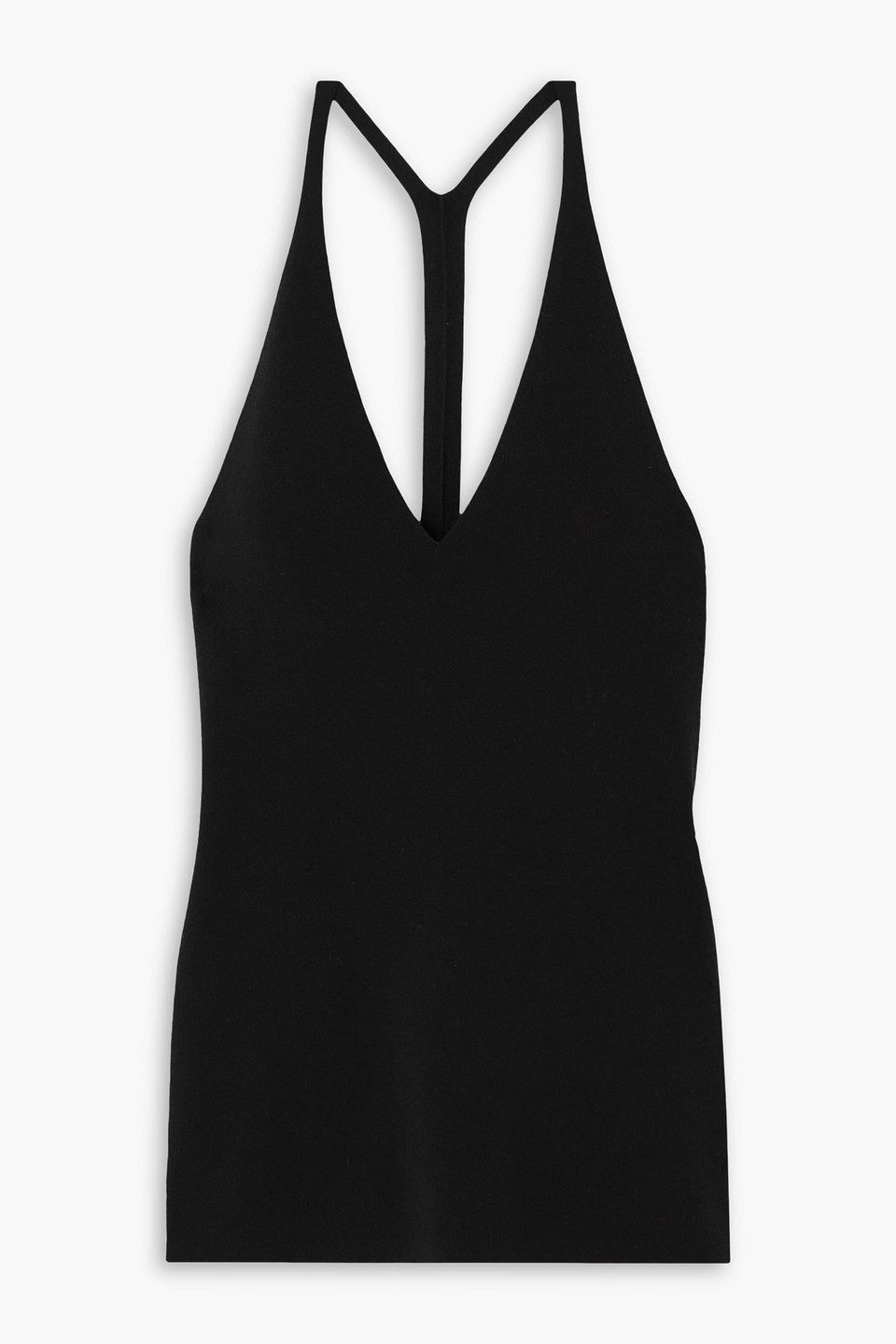 Totême Merino Wool And Silk Blend Tank In Black