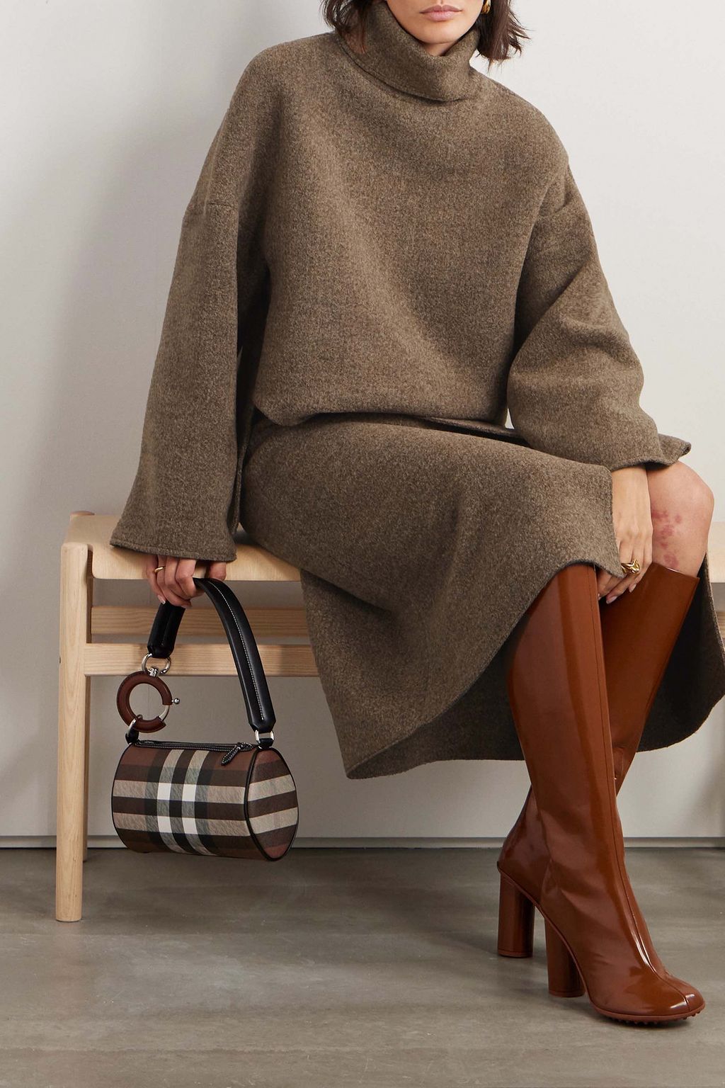 GAUCHERE Rollkragenpullover aus einer Lamawollmischung