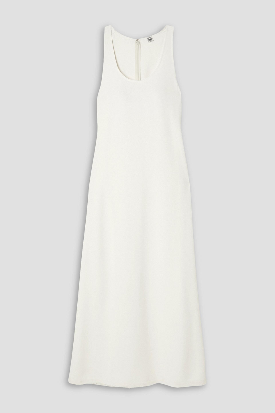 Totême Scoop-neck Sleeveless Sable Maxi Dress In Ecru