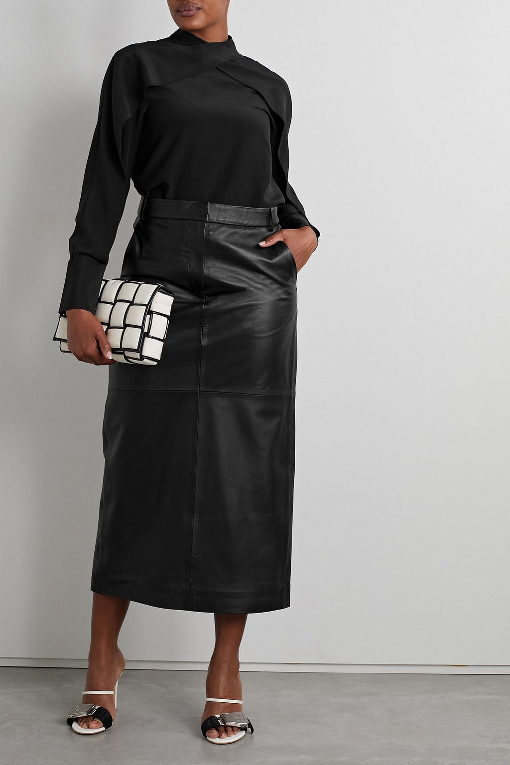 JOSEPH Bailie draped silk crepe de chine blouse