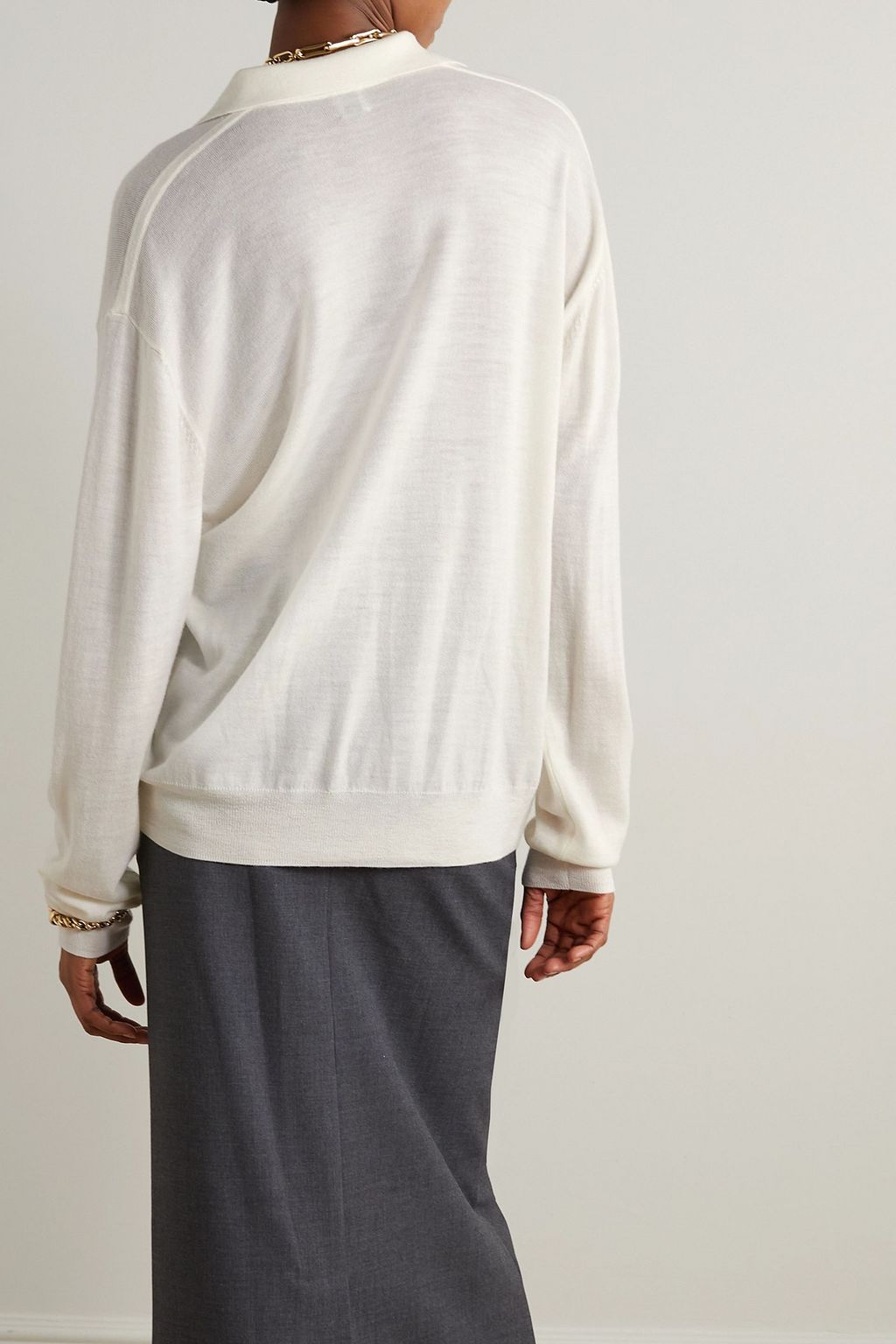TOTEME Wool-blend polo  sweater