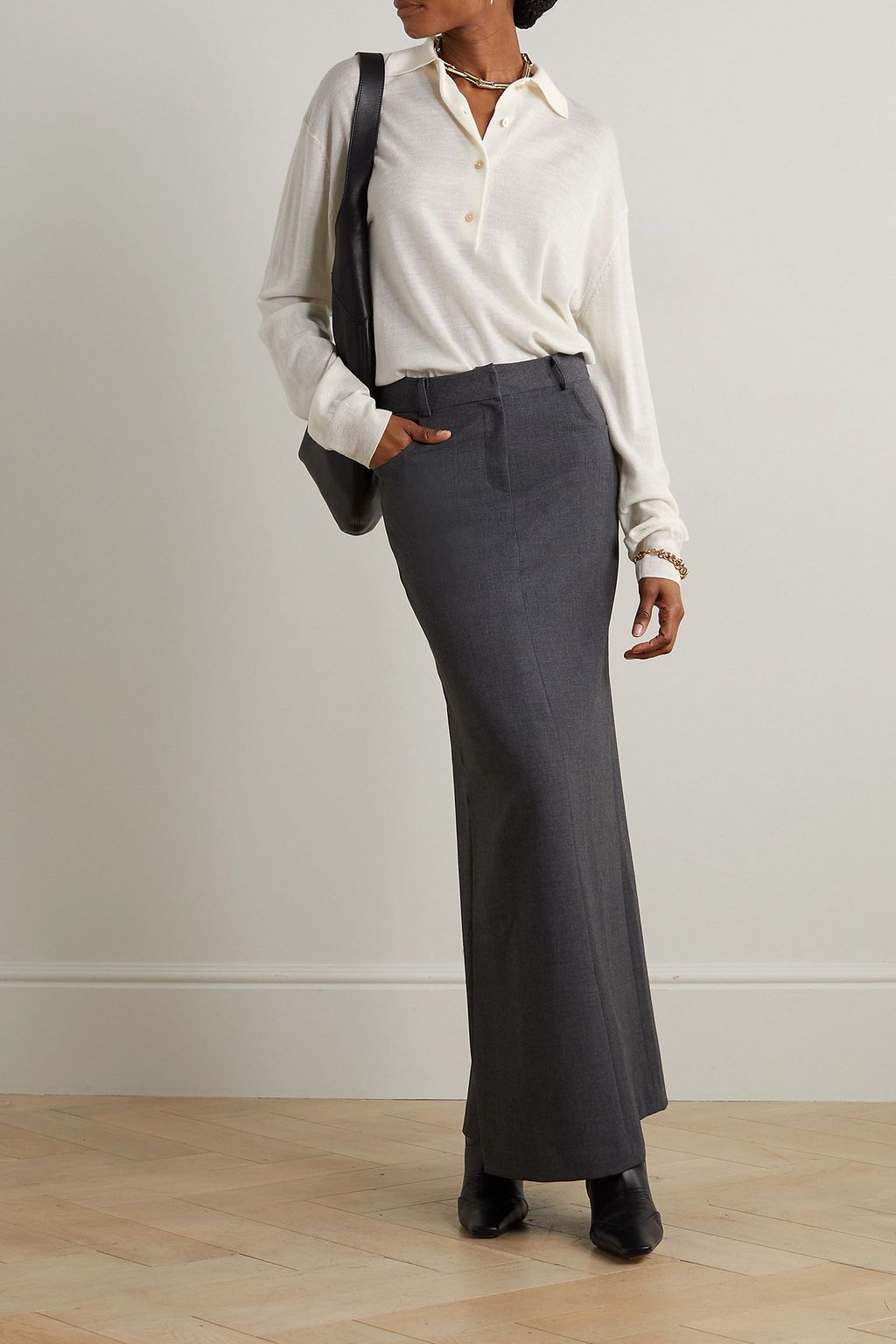 TOTEME Wool-blend polo  sweater