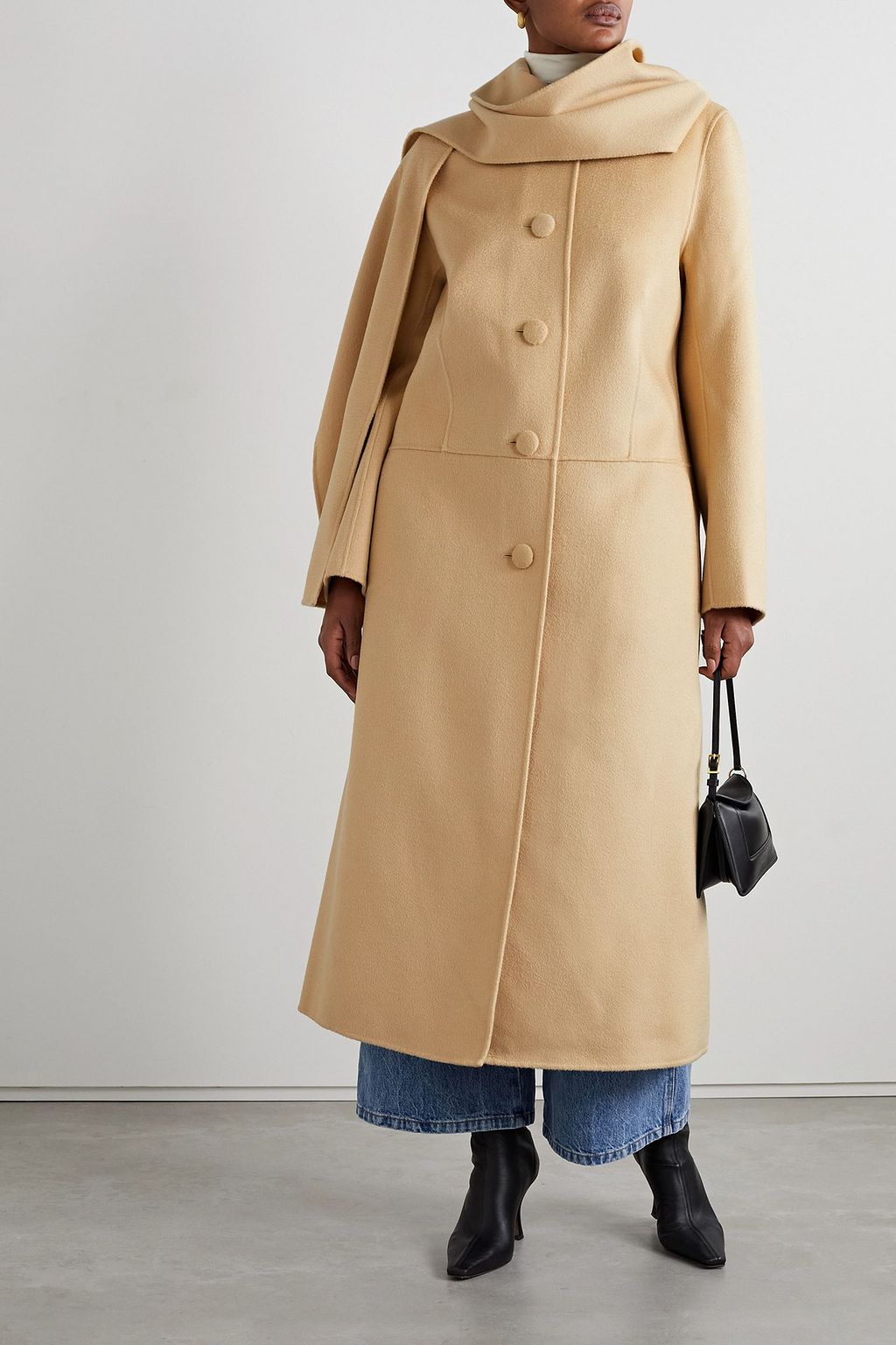TOVE Mio layered wool-blend felt coat