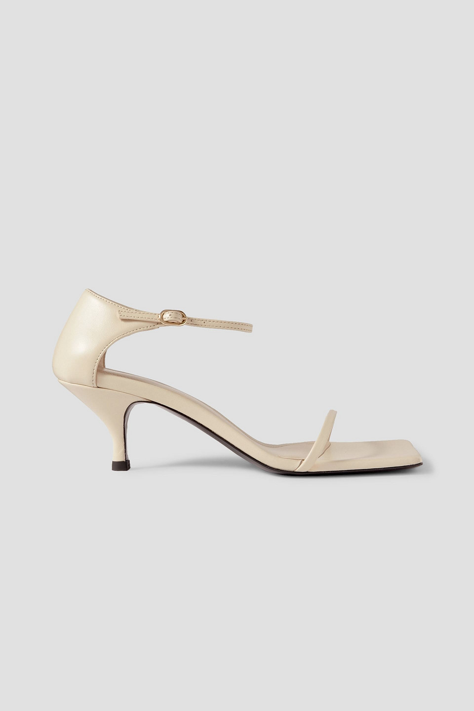 Totême The Strappy Leather Sandals In Creme