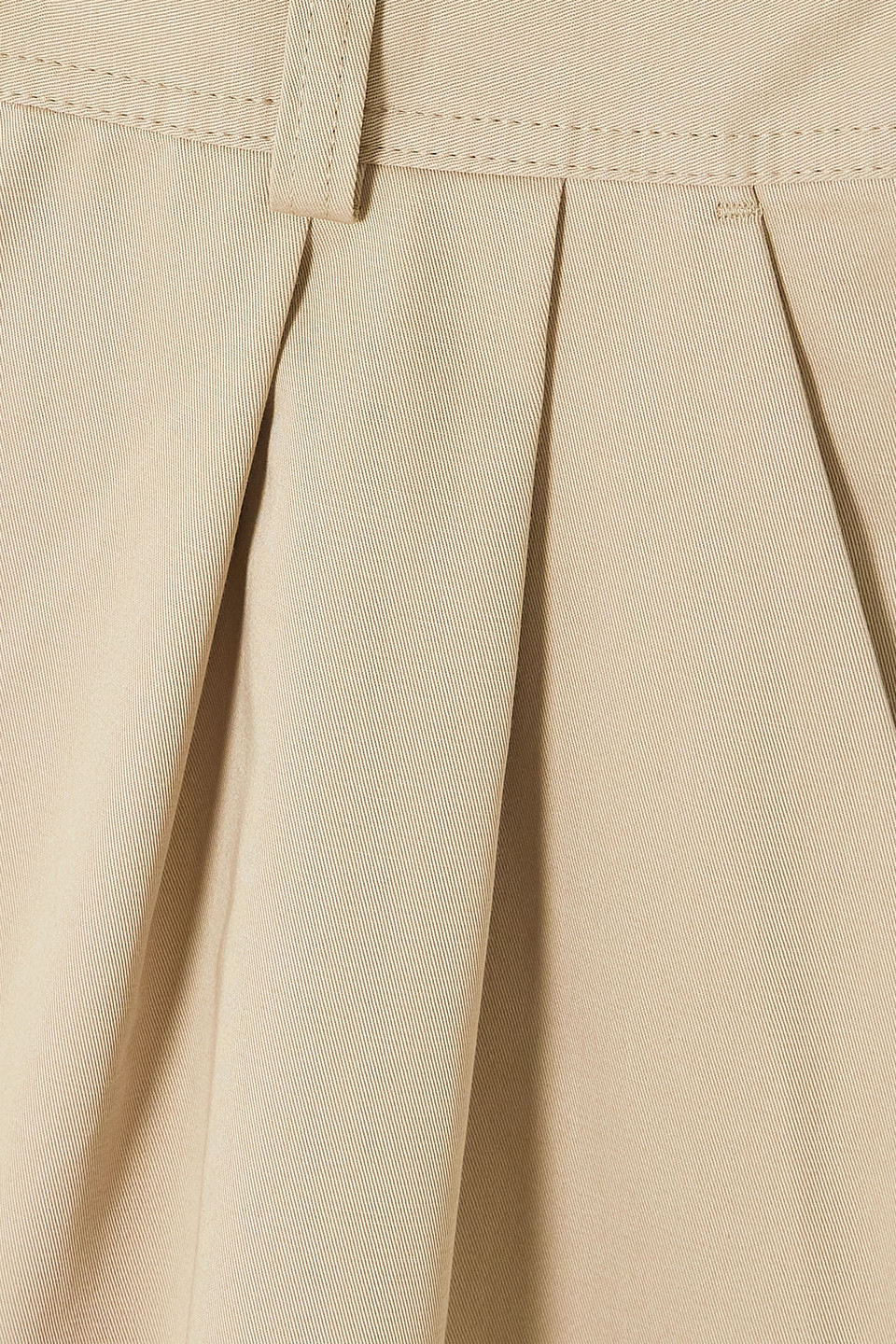 TOTÊME PLEATED COTTON-TWILL SHORTS