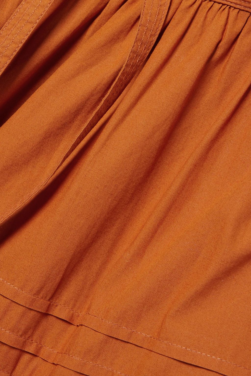 ULLA JOHNSON コットンポプリン ミニワンピース ピンタック入り ベルト付き