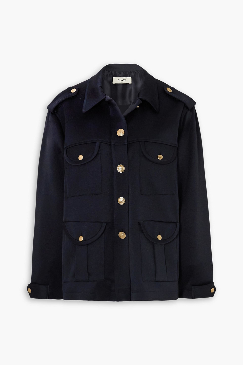 blazé milano - novalis crepe jacket - blue - 3