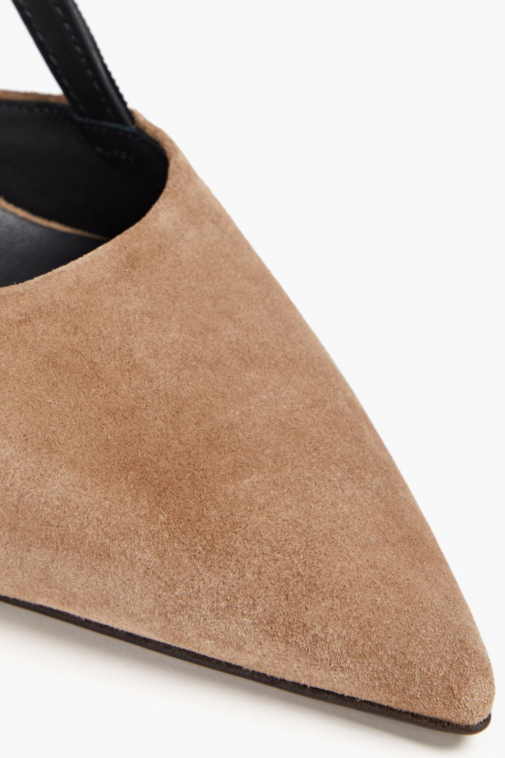 BRUNELLO CUCINELLI Bead-embellished suede slingback pumps