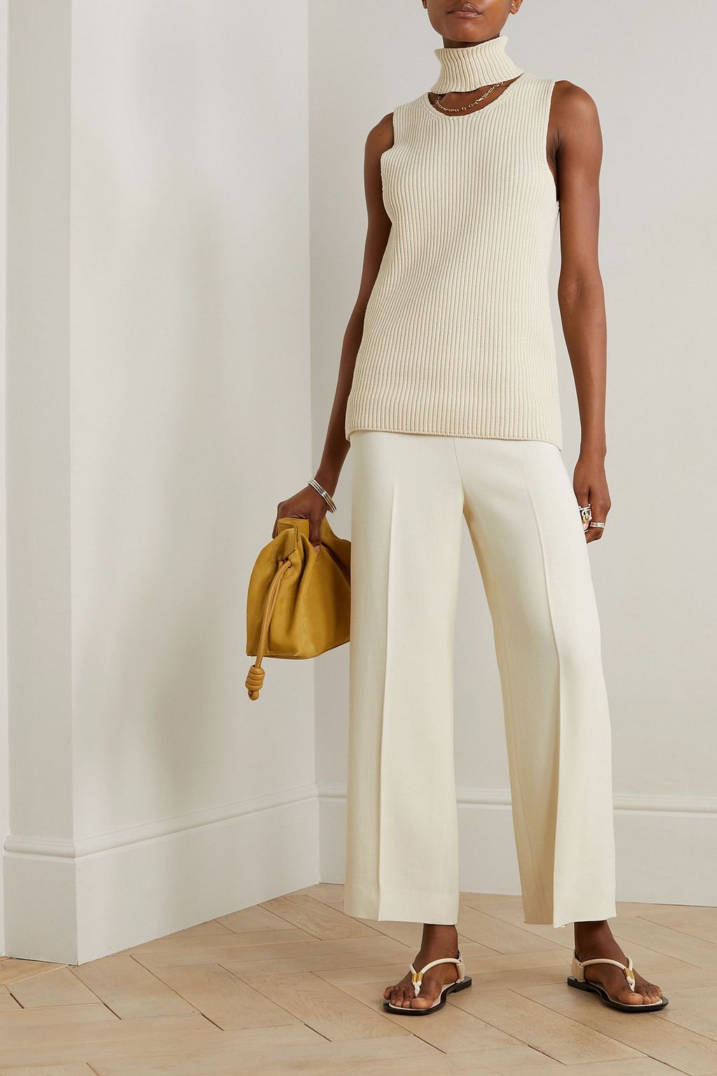 TOTEME Clean crepe straight-leg pants